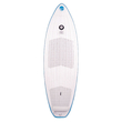 Inflatable surfboard by TRIPSTIX with blue rails - top