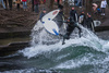 Inflatable surfboard trick in Eisbach